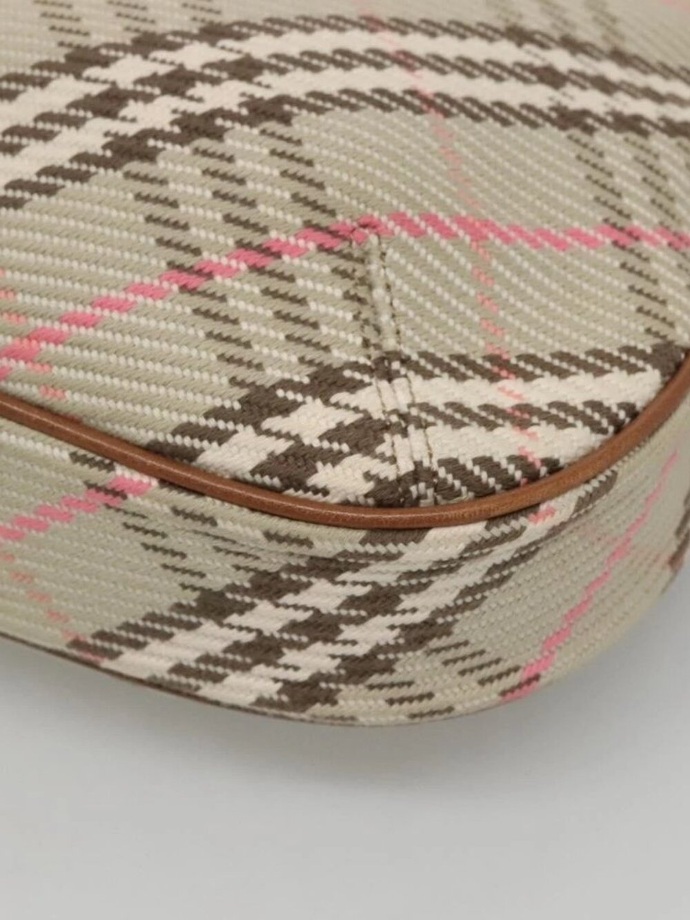 BURBERRY Nova Check Blue Label Shoulder Bag Canvas Beige - Picture 4 of 16